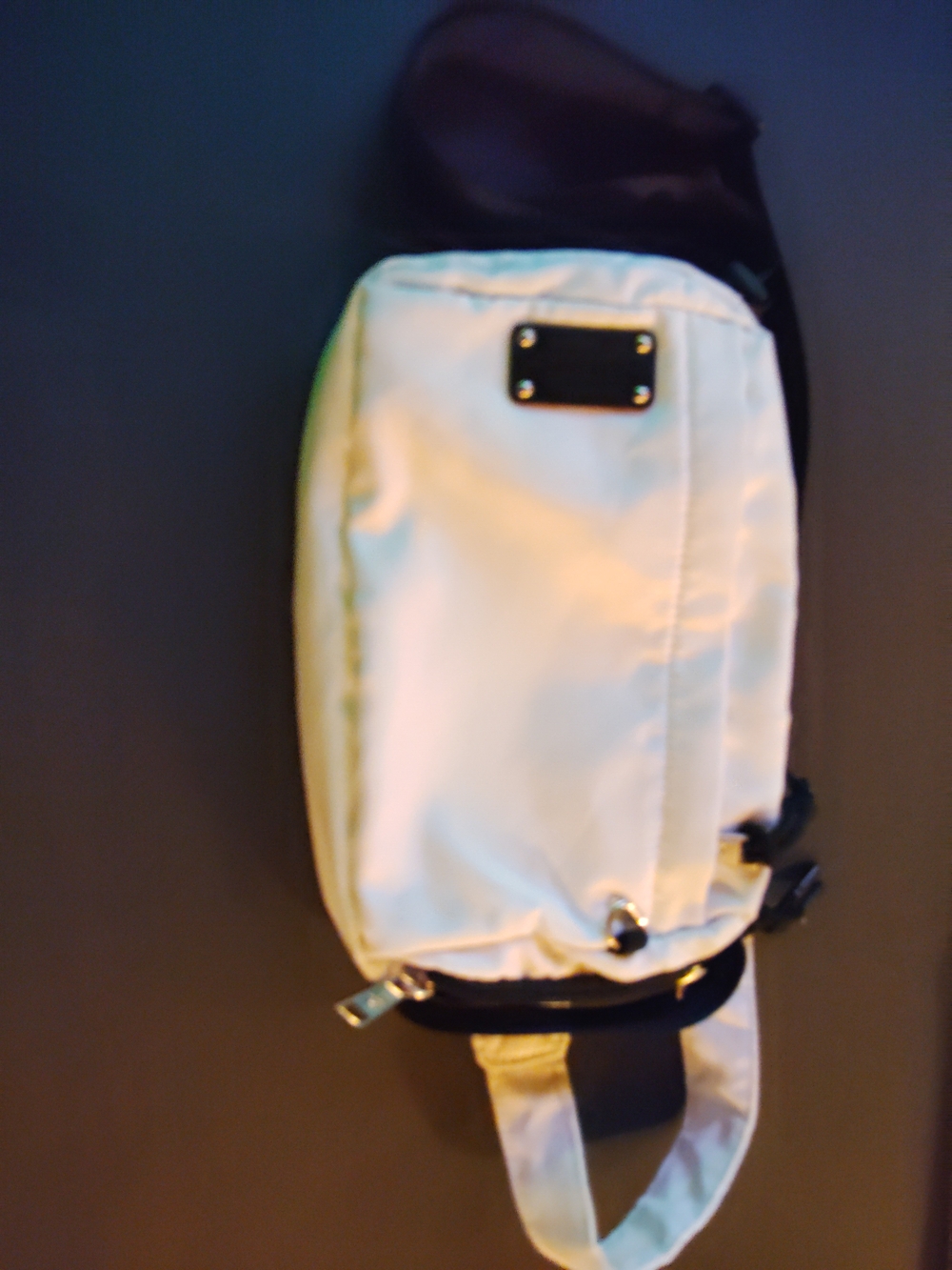 BearPaw White and Black Crossbody Bag